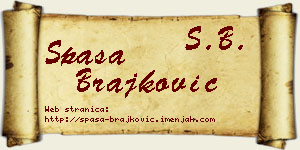Spasa Brajković vizit kartica